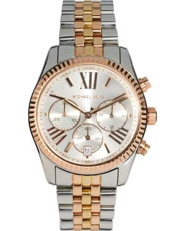 RELOJ MICHAEL KORS MK5735 PLATA Y ORO ROSA CRONÓGRAFO PLATA Y ORO ROSA
