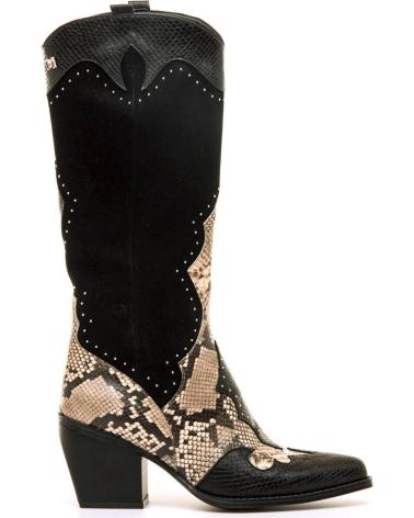 BOTA COWBOY MARIA MARE 63710 MARRÓN CON ESTAMPADO SERPIENTE MARRóN