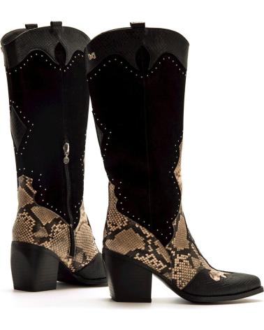 BOTA COWBOY MARIA MARE 63710 MARRÓN CON ESTAMPADO SERPIENTE MARRóN