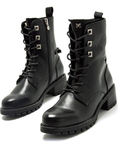 BOTÍN MILITAR MARIA MARE 63580 NEGRO CON CORDONES NEGRO