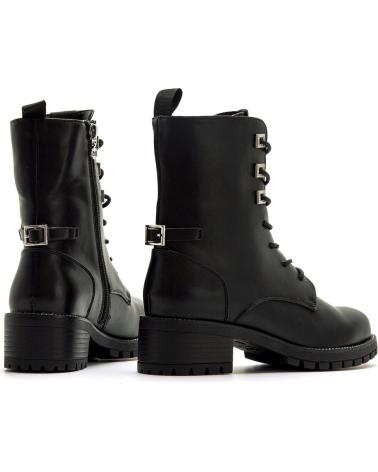 BOTÍN MILITAR MARIA MARE 63580 NEGRO CON CORDONES NEGRO