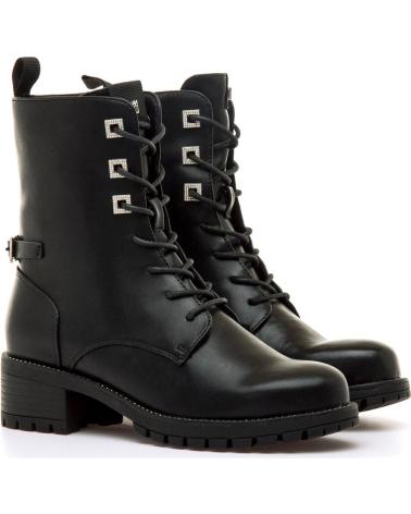 BOTÍN MILITAR MARIA MARE 63580 NEGRO CON CORDONES NEGRO