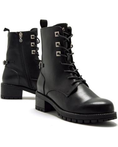 BOTÍN MILITAR MARIA MARE 63580 NEGRO CON CORDONES NEGRO