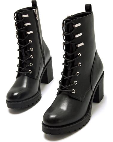 BOTTINE À LACETS MARIA MARE 63616 NOIRE AVEC TALON BLOC NEGRO