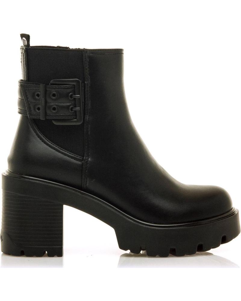 STIVALETTO MTNG 54877 NERO CON TACCO E PLATEAU NEGRO