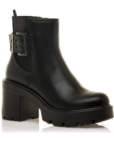 STIVALETTO MTNG 54877 NERO CON TACCO E PLATEAU NEGRO