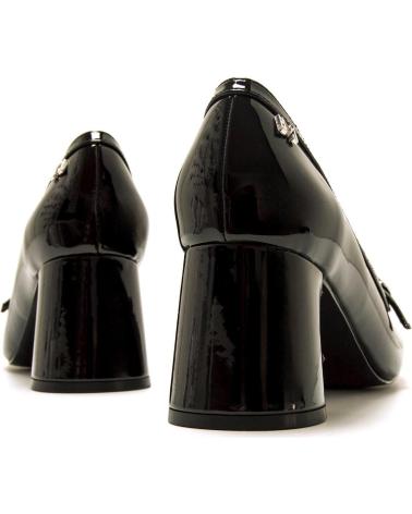 SAPATOS DE SALTO MARIA MARE 63706 PRETOS VERNIZ COM FIVELA NEGRO