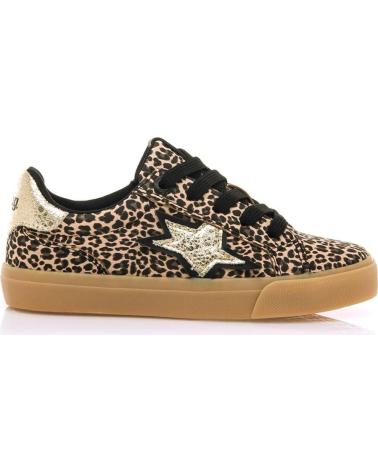 ZAPATILLAS MTNG 81215 DE MUJER CON ESTAMPADO ANIMAL PRINT MARRÓN Y ESTRELLA DORADA MARRóN