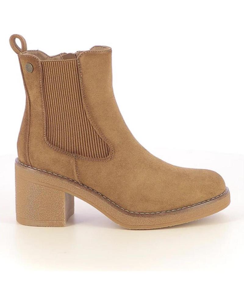 REFRESH 173039 BEIGE: CHELSEA-STIEFELETTEN MIT ABSATZ UND REISSVERSCHLUSS BEIGE
