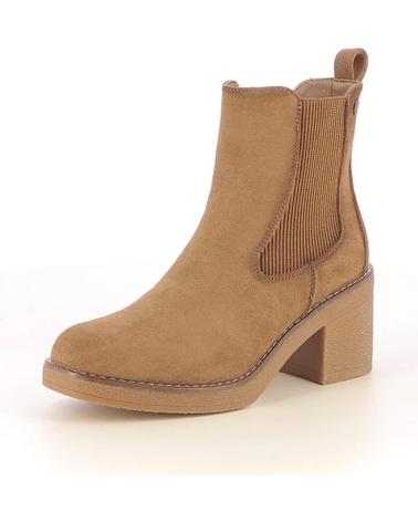 REFRESH 173039 BEIGE: CHELSEA-STIEFELETTEN MIT ABSATZ UND REISSVERSCHLUSS BEIGE