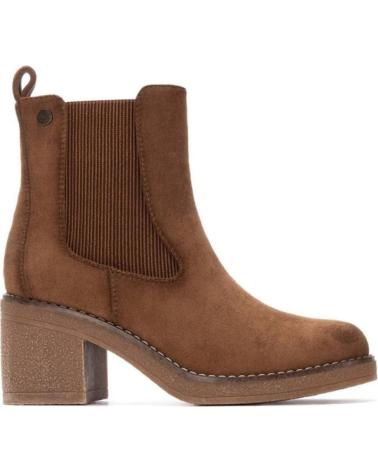 REFRESH 173039 TAUPE: BOTINES DE TACÓN CHELSEA MARRÓN CON CREMALLERA MARRóN