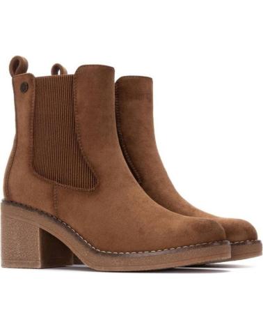 REFRESH 173039 TAUPE: BOTINES DE TACÓN CHELSEA MARRÓN CON CREMALLERA MARRóN