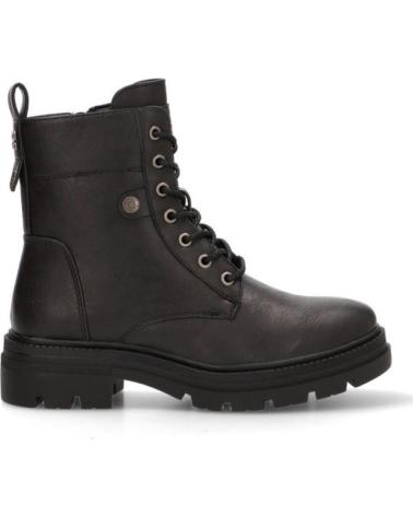 BOTINES MILITARES REFRESH 173017 NEGROS CON CORDONES Y CREMALLERA LATERAL NEGRO