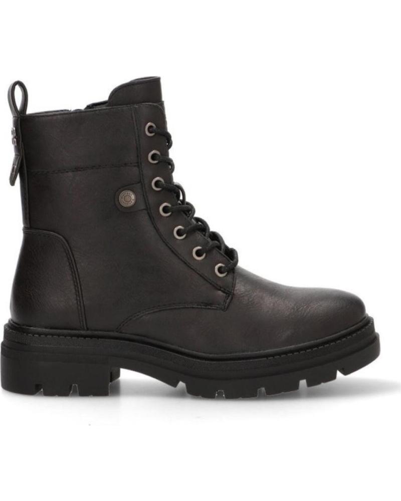 BOTINES MILITARES REFRESH 173017 NEGROS CON CORDONES Y CREMALLERA LATERAL NEGRO