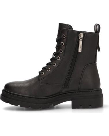 BOTINES MILITARES REFRESH 173017 NEGROS CON CORDONES Y CREMALLERA LATERAL NEGRO