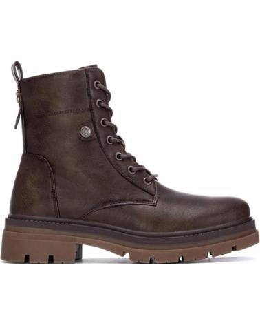 REFRESH 173017 TAUPE: BOTINES MILITARES MARRONES CON CORDONES Y CREMALLERA MARRóN