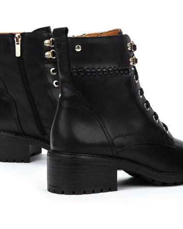 BOTINS DE SALTO PIKOLINOS MEDINA W0D-8672 EM PELE PRETA NEGRO
