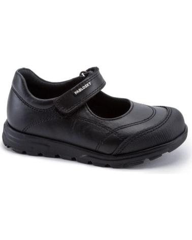 PABLOSKY MERCEDITAS COLEGIALES VELCRO PARA NIÑA 334210 BOX NEGRO NEGRO