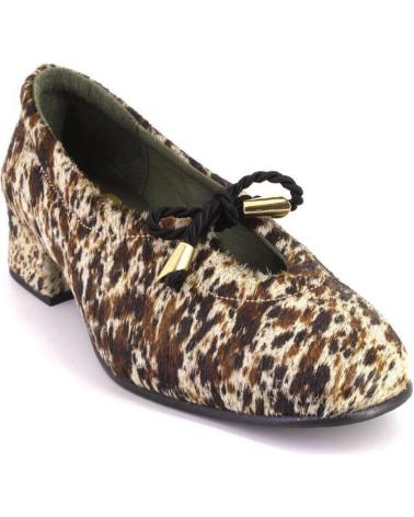 NIVAL LULU POTRO SCARPE IN PELLE MARRONE STAMPA ANIMALIER MARRON