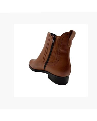 PITILLOS LEDERSTIEFELETTE IN BRAUN MIT SEITLICHEM GUMMIZUG MARRóN