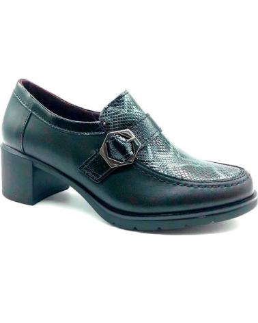 PITILLOS ZAPATO ABOTINADO CON TACON Y HEBILLA NEGRO