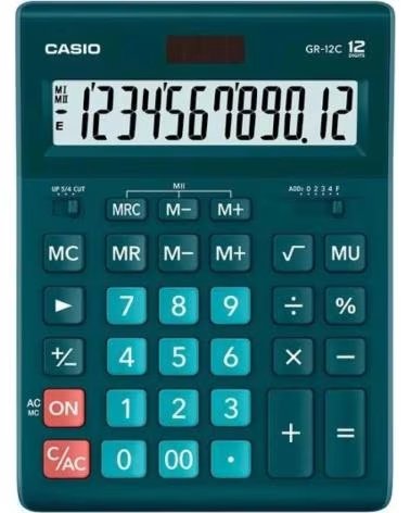 CALCULADORA DE SOBREMESA CASIO GR-12C-DG-W-EP
