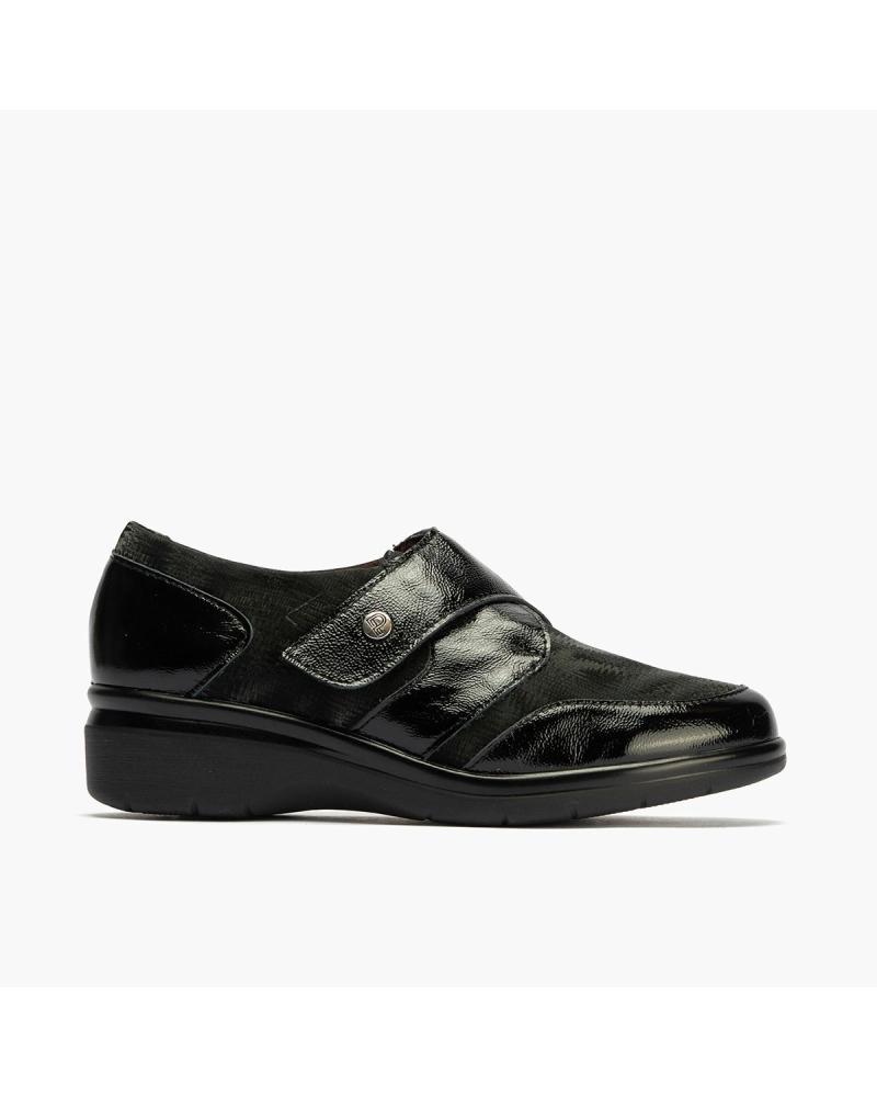 PITILLOS ZAPATOS CASUAL MUJER 10721 BLUCHER LYCRA CON VELCRO NE NEGRO