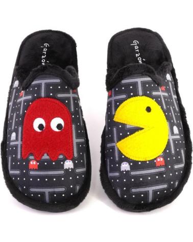 CHINELOS DE CASA GARZON MODELO P359 246 PRETOS PAC-MAN NEGRO