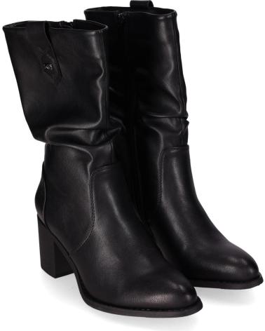 CHIKA10 CHIKA 10 BOTA CON TACON MEDIO PARA MUJER YANG 05 COLOR NEGRO