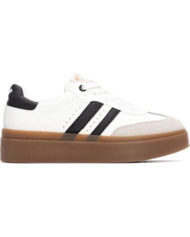 XTI BASIC 130492 WEISSE MIT SCHWARZEN STREIFEN UND KARAMELLSOHLE BLANCO