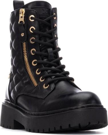 XTI BOTAS MILITARES MUJER BASIC 130409 01 MILITAR CREMALLERA VIS NEGRO