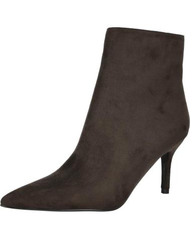 BROWN HIGH-HEEL ANKLE BOOTS L&R SHOES G15 MARRON