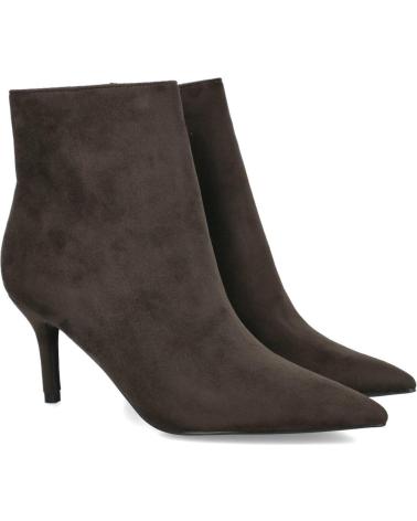BROWN HIGH-HEEL ANKLE BOOTS L&R SHOES G15 MARRON