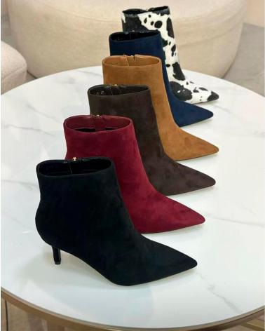 BROWN HIGH-HEEL ANKLE BOOTS L&R SHOES G15 MARRON