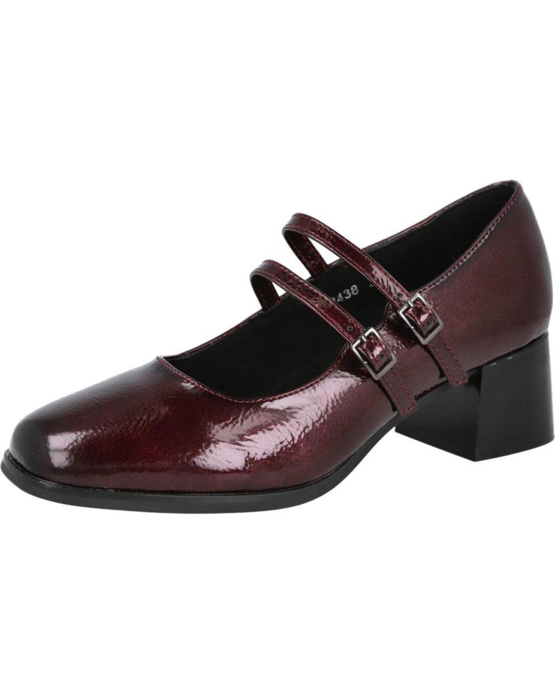 HISPAFLEX 2438 MARY JANE PUMPS IN BORDEAUX BURDEOS