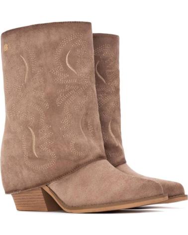 STIVALETTO COWBOY XTI 144470 BEIGE CON RICAMI STILE WESTERN BEIGE