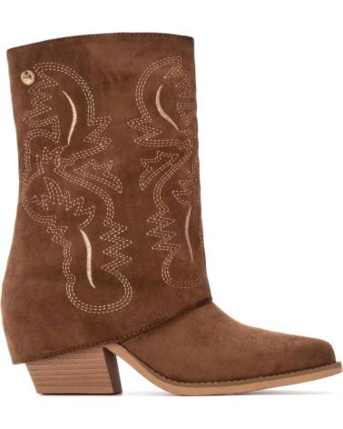 XTI 144470 CAMEL COWBOY ANKLE BOOT WITH WESTERN EMBROIDERY CAMEL