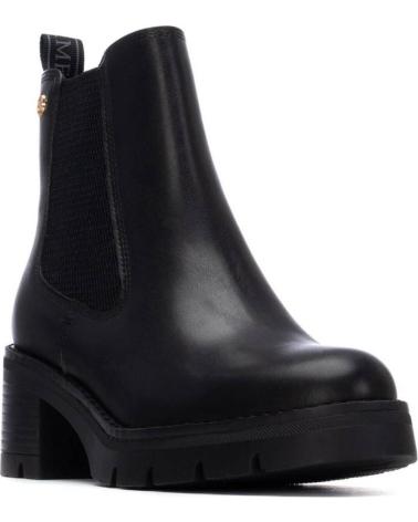 BOTTE CHELSEA CARMELA 162573 NOIRE AVEC TALON CRANTÉ NEGRO