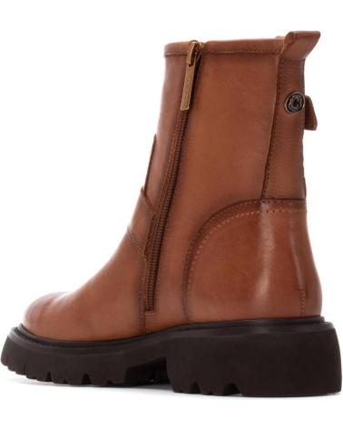 BOTA CARMELA 162591 CAMEL EM COURO COM FIVELAS CAMEL
