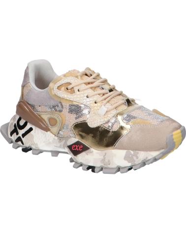 ZAPATILLAS EXE 134-10 PIEL TAUPE DORADO LEATHER TAUPE GOLD