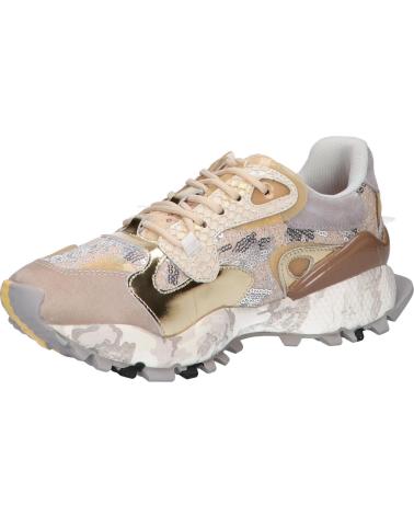 ZAPATILLAS EXE 134-10 PIEL TAUPE DORADO LEATHER TAUPE GOLD