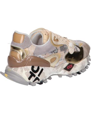 ZAPATILLAS EXE 134-10 PIEL TAUPE DORADO LEATHER TAUPE GOLD