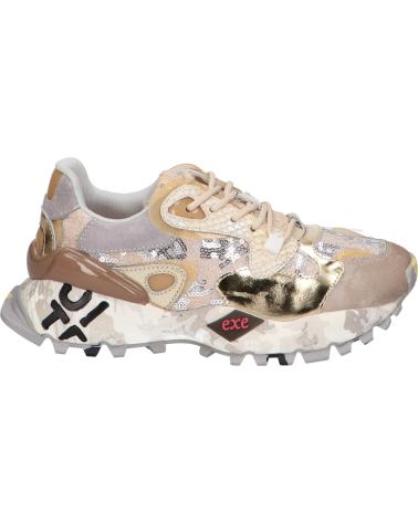 ZAPATILLAS EXE 134-10 PIEL TAUPE DORADO LEATHER TAUPE GOLD