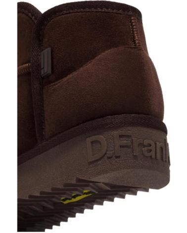 D. FRANKLIN BOTINES PLANOS DFSH370021 DE CUERO MARRÓN OSCURO MARRóN