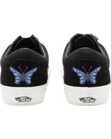 VANS OLD SKOOL YK2 CHEETA NEGRA CON TACHUELAS METÁLICAS Y MARIPOSA BORDADA NEGRO
