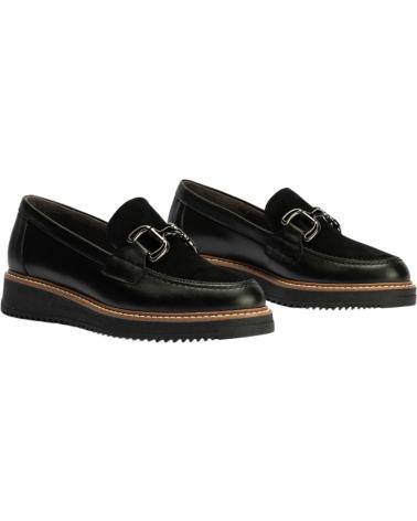 PITILLOS MOKASSIN WILDLEDER SCHWARZ KOMBINIERT NEGRO