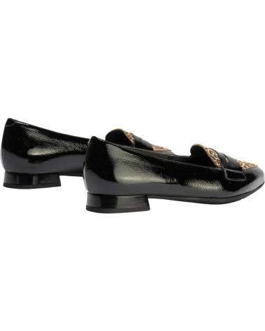 PITILLOS KOMBINIERTER LACKLEDER-MOKASSIN SCHWARZ NEGRO