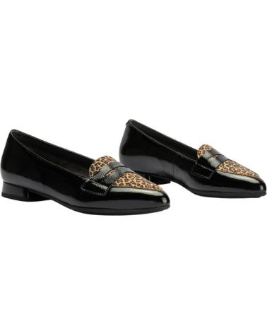 PITILLOS KOMBINIERTER LACKLEDER-MOKASSIN SCHWARZ NEGRO