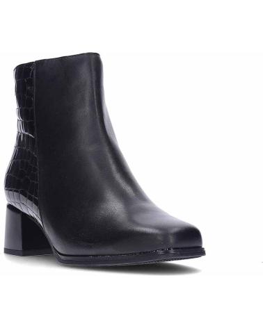 PITILLOS BOTIN DE PIEL CON TACON PARA MUJER 10824 COLOR NEGRO