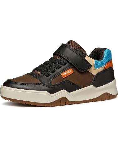 SNEAKERS CASUAL GEOX J367RE MARRONE/AZZURRO BROWNLIGHTBLUE